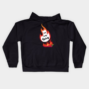 Eat Only Spicy Fire Red Chili pepper Kids Hoodie